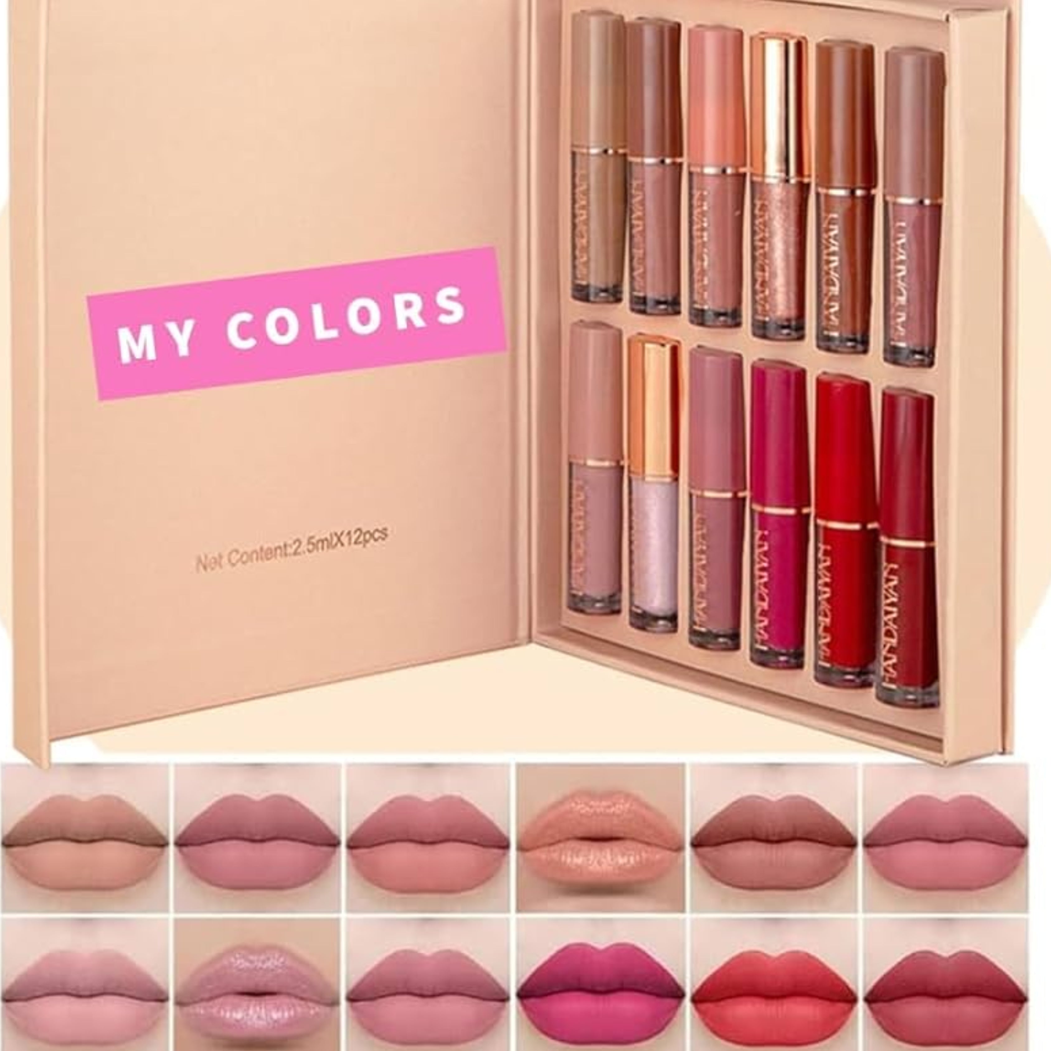 Mocallure 12pcs LipGloss - Long Lasting